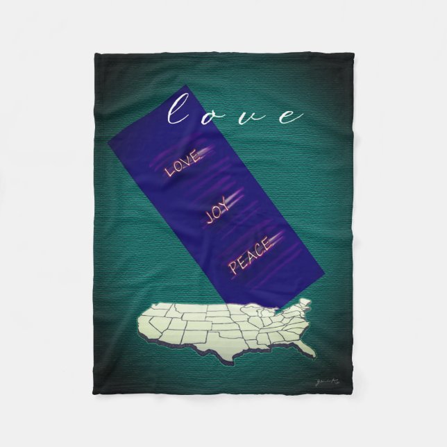 Cobertor De Velo Cozy Blanket / Love Joy Peace EUA (Frente)