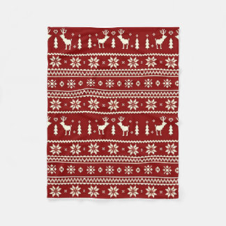 Cobertor De Velo Cozy Christmas Knit Pattern Blanket