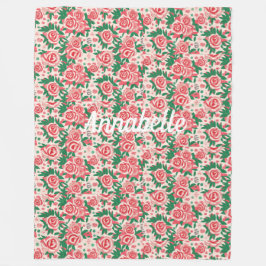 Cobertor De Velo Cozy Floral Personalized Blanket