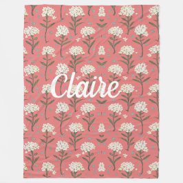Cobertor De Velo Cozy Floral Personalized Blanket