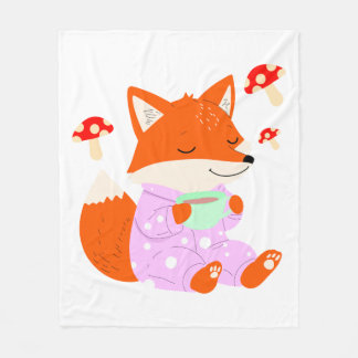 Cobertor De Velo Cozy Fox em Pajamas Kids Blanket