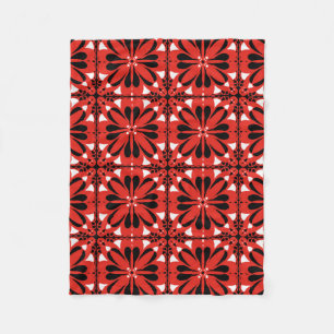 Cobertor De Velo Cozy Hygge Scandinavian Red Black Design
