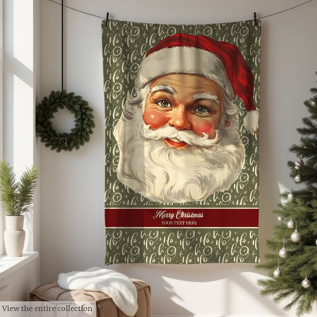 Cobertor De Velo Cozy Old Time Santa Claus Blanket para Família (Cozy Old Time Santa Claus Blanket for Family)