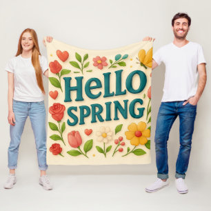 Cobertor De Velo Cozy para Primavera - "Hello Primavera"