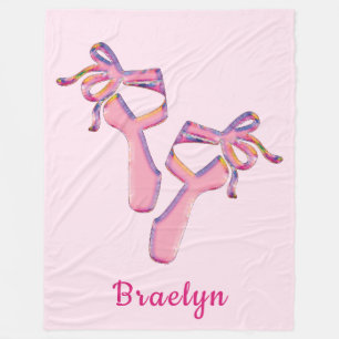 Cobertor De Velo Cozy Pink Ballerina Mosaico Flamingo Design