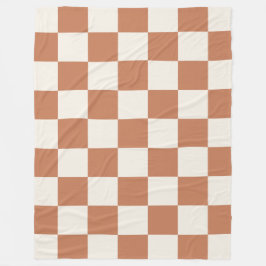Cobertor De Velo Cozy Terracotta Rust & Cream Buffalo Check