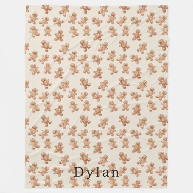 Cobertor De Velo Cozy Warm Christmas Gingerbread Cookies (Frente)