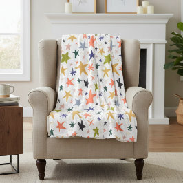 Cobertor De Velo Cozy Winter With Vibrant Colorful Star Pattern