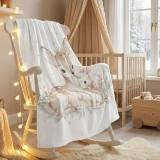 Cobertor De Velo Cozy Woodland Winter Fleece Blanket