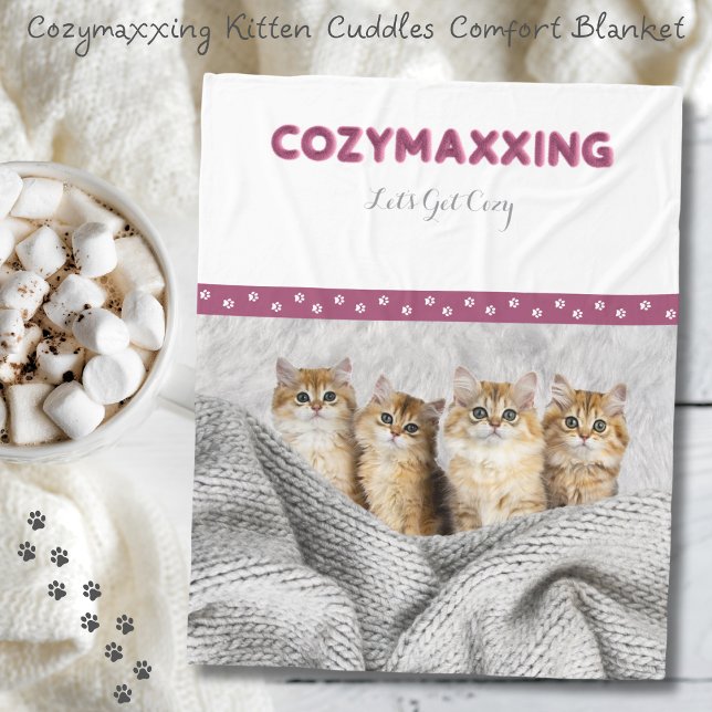 Cobertor De Velo Cozymaxxxin Kitten Cudles Comfort Blanket (Immerse yourself in a world of comfort and cuteness with the Cozymaxxing Kitten Cuddles Blanket)