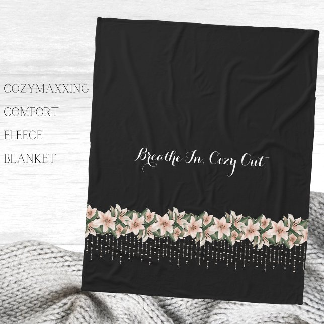 Cobertor De Velo Cozymaxxxxing Calming Fleece Floral Blanket (Wrap yourself in ultimate comfort and tranquility with the Cozymaxxing Comfort fleece blanket)