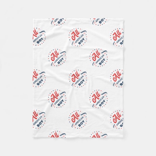 Cobertor De Velo Crachá All American Boy (Frente)