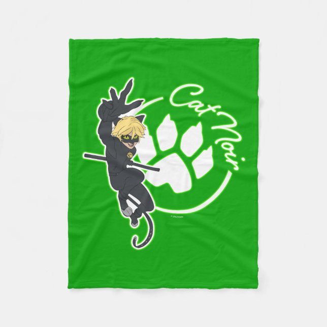 Cobertor De Velo Crachá Cat Noir (Frente)