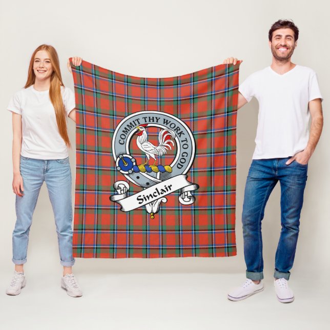 Cobertor De Velo Crachá Clã Sinclair Tartan Xadrez (In Situ)