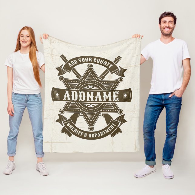 Cobertor De Velo Crachá de fuzis-adjuntos do Xerife Oeste Personali (In Situ)