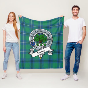 Cobertor De Velo Crachá Tartan Xadrez de Clã Irvine