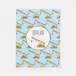 Cobertor De Velo Crane Construction Truck Baby Name
