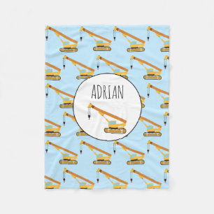 Cobertor De Velo Crane Construction Truck Baby Name