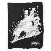 Crânio de Girafa preto e branco