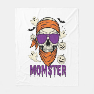 Cobertor De Velo Crânio de monstermã Piada de Dia das Bruxas Mãe