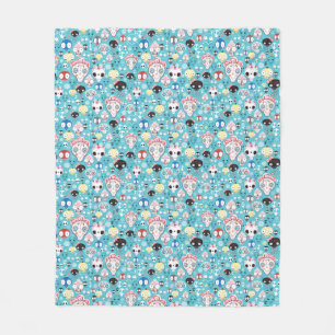 Cobertor De Velo Crânio de riso da textura