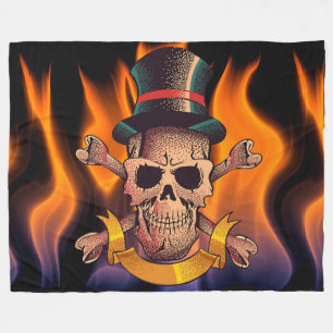 Cobertor De Velo Cranio Flamejante
