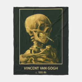 Cobertor De Velo Crânio Vintage Fumando – Arte Única Inspirada em V