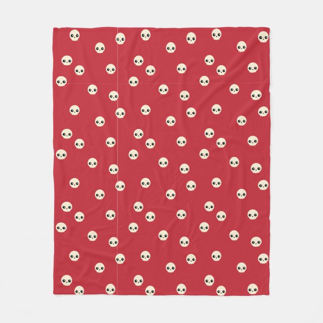 Cobertor De Velo Crânios Bonitos Fleece Blanket (Frente)