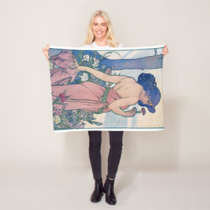 Cobertor De Velo Cravo (Quatro Flores), Alphonse Mucha