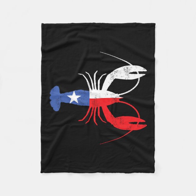Cobertor De Velo Crawfish Texas Crawaddy Southern Comida Mardi Gras (Frente)