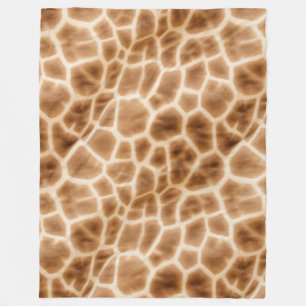 Cobertor De Velo Cream Brown Giraffe Animal Print