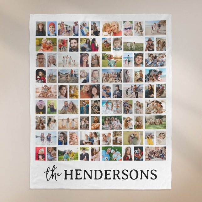 Cobertor De Velo Create Your Own 81 Photo Collage White (Criador carregado)