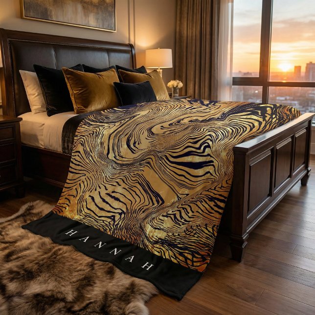 Cobertor De Velo Create your own monogrammed text leopard print  (Criador carregado)