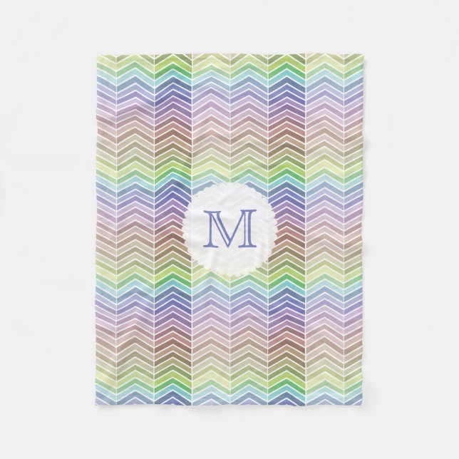 Cobertor De Velo Creative Rainbow e Texture Chevron (Frente)