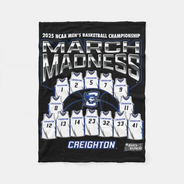 Cobertor De Velo Creighton March Madness 2025 Men's Sketll Nil  (Frente)