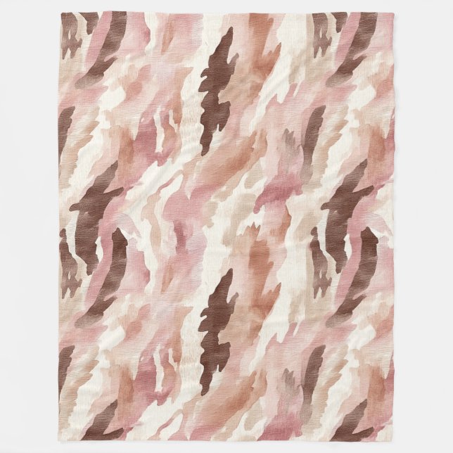 Cobertor De Velo Creme cor-de-rosa Abstrato (Frente)