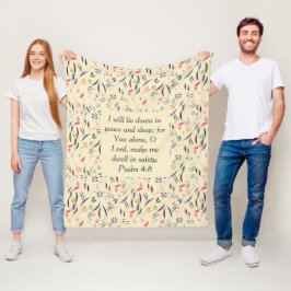 Cobertor De Velo Creme FLORAL | Segurança do Sono de Paz | Cristão