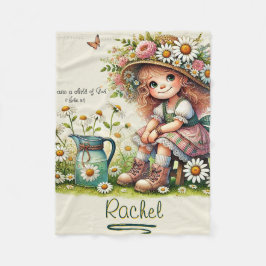 Cobertor De Velo Criança Personalizada da Margarida de Deus