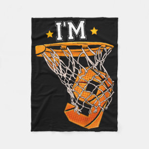 Cobertor De Velo Crianças 9º Aniversário Bysketbyll Eu sou 9 Menino