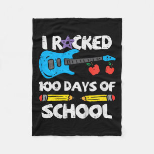 Cobertor De Velo Crianças Balançaram 100 Dias de Guitarra Escolar 1