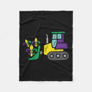 Cobertor De Velo Crianças Bulldozer Mardi Gras Cute Toddler Meninos