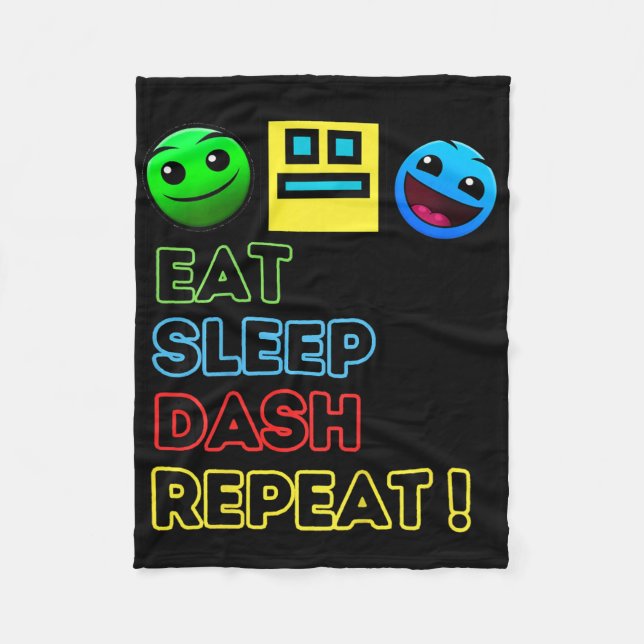 Cobertor De Velo Crianças Comem Dormem Dash Repetem Jogo de Vídeo G (Frente)