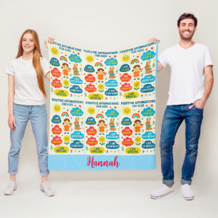 Cobertor De Velo Crianças de Afirmação Positiva - Inspiração Cozy T