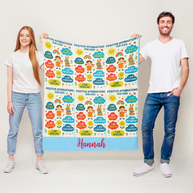 Cobertor De Velo Crianças de Afirmação Positiva - Inspiração Cozy T (In Situ)