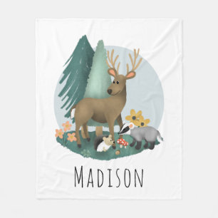 Cobertor De Velo Crianças de Animais da Floresta Russa Cura