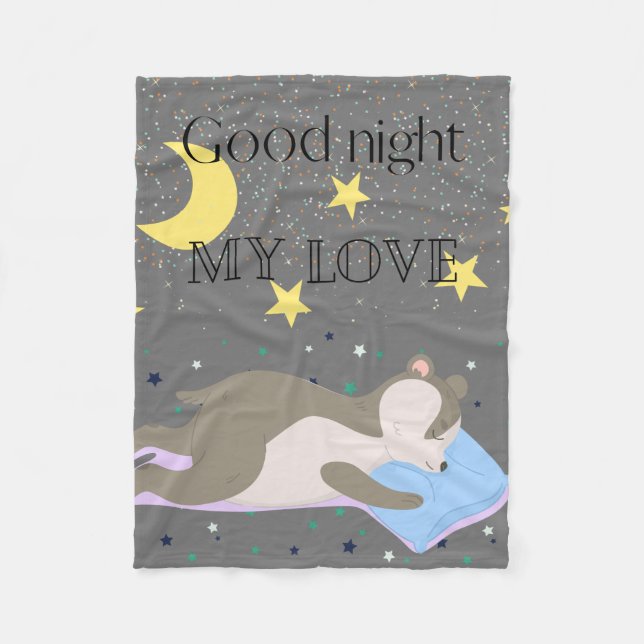 Cobertor De Velo Crianças de padrões de cinza adoráveis (Frente)