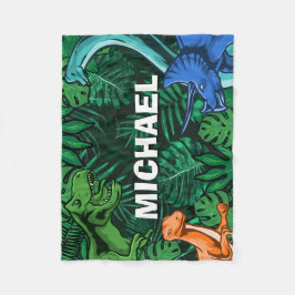 Cobertor De Velo Crianças Dinossauras Personalizadas Dino Jurassic