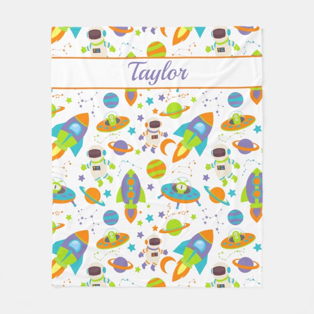 Cobertor De Velo Crianças do Astronauta Espacial (Frente)