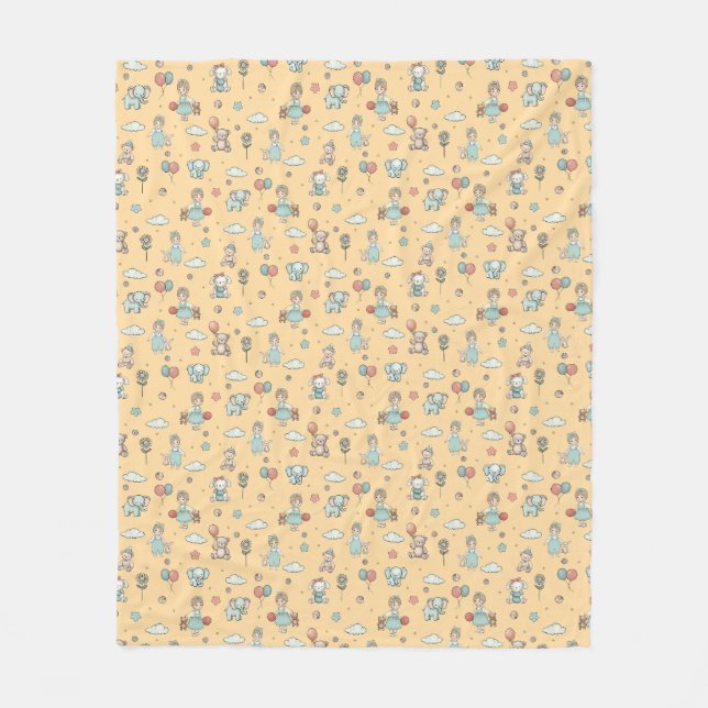 Cobertor De Velo Crianças encantadoras (Frente)