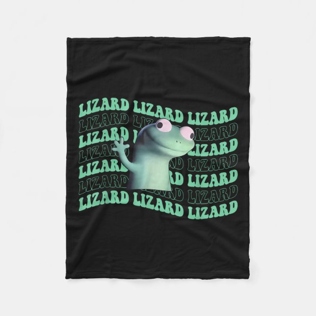 Cobertor De Velo Crianças Engraçadas E Estranho Animal Groovy Lizar (Frente)